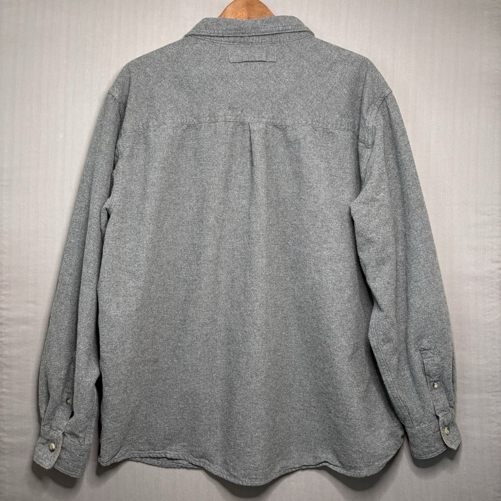 LEGENDARY WHITETAILS Flannel Shirt Mens XL Gray Heathered Corduroy Trim Shacket - Picture 3 of 13